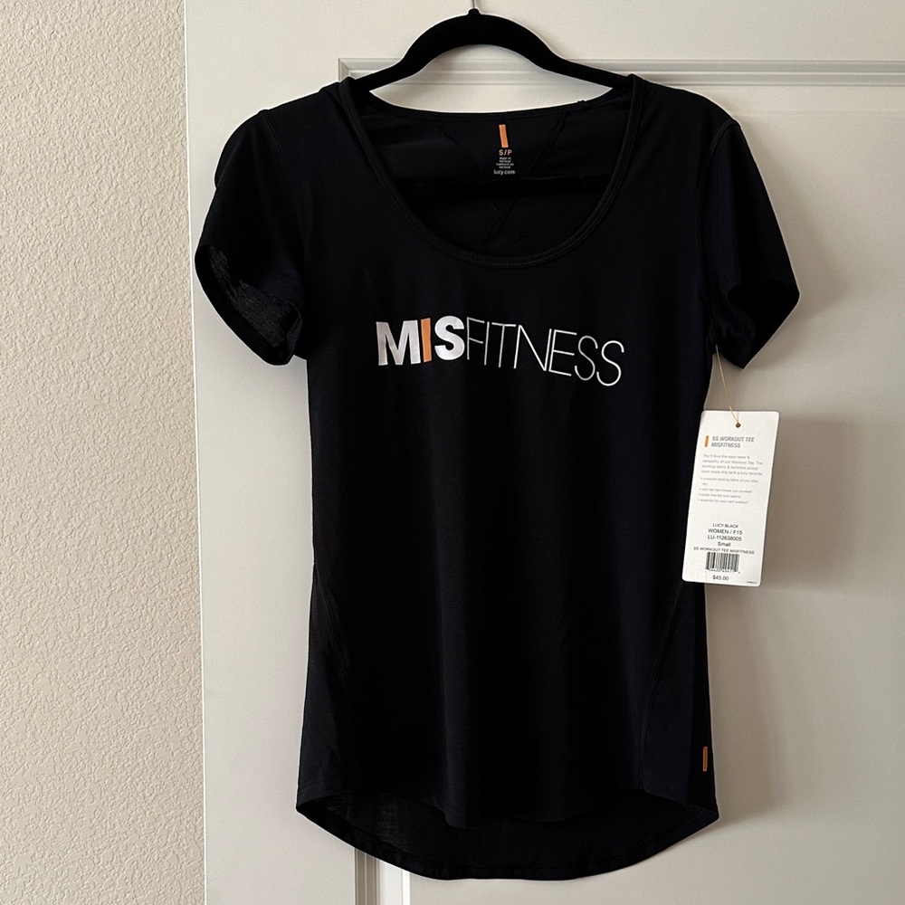 NWT Sz S Lucy Black MisFitness Tee